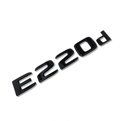 Abbildung von MCK Auto E220d Schwarz glänzend vorne hinten Flügel Abzeichen Logo Stiefel Emblem Aufkleber Tuning