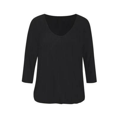 Abbildung von LASCANA 3/4 Arm Shirt »mit zarter Raffung am Ausschnitt«, aus weichem Viskose Stretch