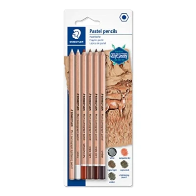 Abbildung von STAEDTLER 100A SBK4 ST wasservermalbare Künstler Bleistifte Mars Lumograph aquarell, Sechskantform, hohe Bruchfestigkeit, Premium Bleistifte, 3 Härtegrade, 1 Rundpinsel,