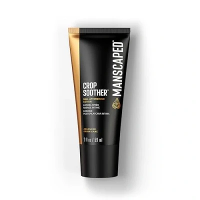 Abbildung von Der Crop Soother™ von MANSCAPED®: Intim Aftershave Lotion, Mit Aloe vera, Hafermehl, Sheabutter, Kakaobutter und Distelöl, Wirkt rasurbedingten Irritationen entgegen, Für empfindliche Haut