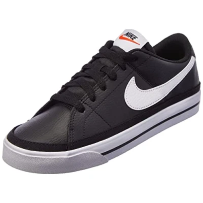 Abbildung von Nike Damen Court Legacy Next Nature Tennis Shoe, Black/White Volt Team Orange, 39 EU