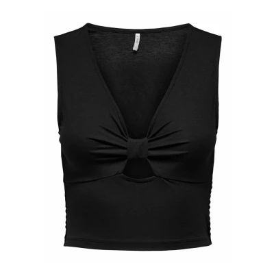 Abbildung von ONLY OHNE ÄRMEL Vausschnitt Top black, Damen, Größe: Large, Black