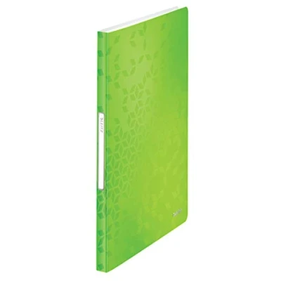 Abbildung von Leitz Sichtbuch in A4 Format, Mit 40 Klarsichthüllen für 80 Blatt, Grün, WOW, 46320054