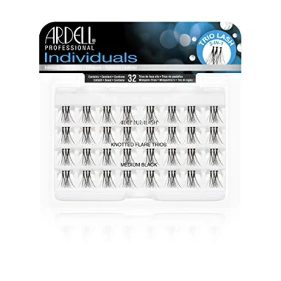 Abbildung von Ardell False Eyelashes Individuals Knotted Flare Trios Medium Black