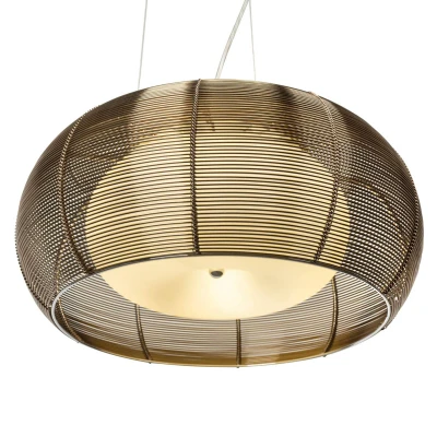 Abbildung von Brilliant Pendelleuchte »Relax«, 2 flammig, Leuchtmittel E27 ohne Leuchtmittel, Hängelampe 40cm bronze/chrom
