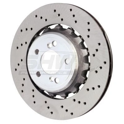Abbildung von SHW Performance BRR44812 Bremsscheibe Hinterachse rechts 370 24 gelocht, innenbelüftet, Verbundbremsscheibe beschichtet hochgekohlt BMW: 3 Saloon