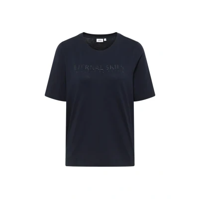Abbildung von Cecil MIT Wording Artwork Tshirt print, Damen, Größe: XXL, Blau