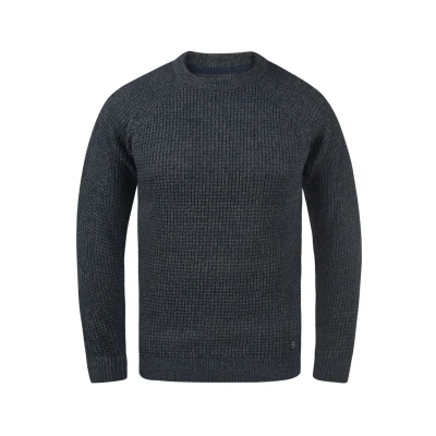Abbildung von Blend BHCarrizal Herren Strickpullover Grobstrick Pullover mit Rundhals Ausschnitt Regular fit, Größe:L, Farbe:Dress Blues (194024)