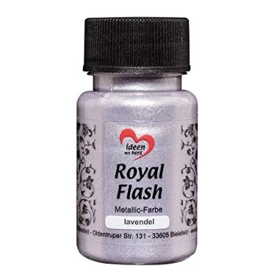 Abbildung von Ideen mit Herz Royal Flash, Acryl Farbe, metallic, feinsten Glitzerpartikeln, 50 ml (lavendel)