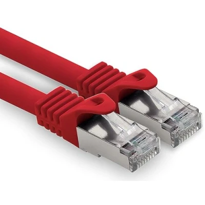 Abbildung von freiwerk 7,5m rot 1 Stück CAT.7 Netzwerkkabel Lan Ethernet Patch Kabel s FTP LSZH PIMF 10GB RJ45 Stecker Cat6a