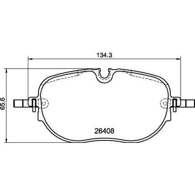 Abbildung von BREMBO P 85 195 Bremsbelagsatz inkl. Verschleißwarnkontakt mit Bremssattelschrauben, Anti Quietsch Blech Zubehör