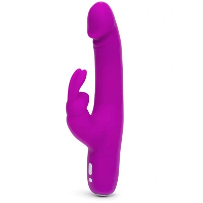 Abbildung von Rabbitvibrator „Realistic Slim“ mit 12 Vibrationsmodi und 2 Motoren, 24 cm