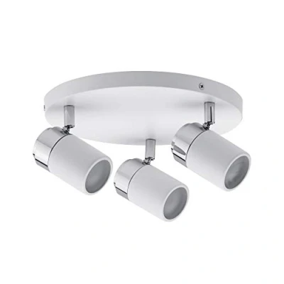 Abbildung von Paulmann 66712 Spotlight Zyli IP44 Rondell max 3x10W GU10 Weiß/Chrom 230V Metall 667.12 Deckenleuchte Lampe LED Deckenlampe ohne Leuchtmittel