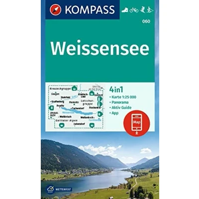 Abbildung von KOMPASS Wanderkarte 060 Weissensee 1:25.000: 4in1 mit Aktiv Guide und Panorama inklusive Karte zur offline Verwendung in der App. Fahrradfahren. Skitouren. Langlaufen.