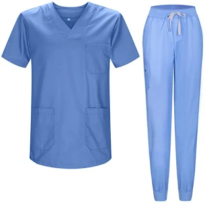 Abbildung von MISEMIYA Unisex Schrubb Set Medizinische Uniform mit Oberteil und Hose 817 8316 Small, Blauer Himmel