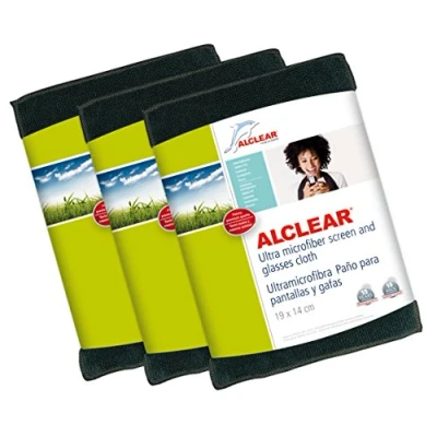 Abbildung von ALCLEAR 950003 Tuch von Display Spezialtücher und Brille, 19 x 14 cm, anthrazit 3 Stück