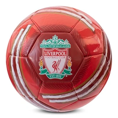 Abbildung von Hy Pro Offiziell lizenzierter Liverpool FC Cyclone Fußball, Größe 5, Training, Match, Merchandise, Sammlerstück für Kinder und Erwachsene, Rot/Weiß