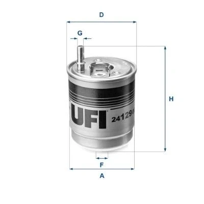 Abbildung von UFI 24.129.00 Kraftstofffilter Filtereinsatz 9,8 HYUNDAI: i30 III Hatchback