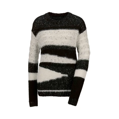 Abbildung von Madeleine Strickpullover Black natural white, Damen, Größe: 40, white