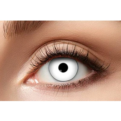 Abbildung von Zoelibat Eyecatcher 84063141 596 Farbige Kontaktlinsen, 1 Paar, für 12 Monate, weiß, Halloween, Karneval, Fasching