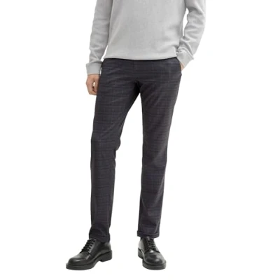 Abbildung von TOM TAILOR Herren Jersey Travis Slim Fit Chino Hose, 36762 Grey Blue Check, 32/34