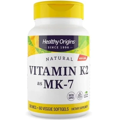 Abbildung von Healthy Origins, Vitamin K2 als MK7, 100mcg (Kapseln, 60, stück)
