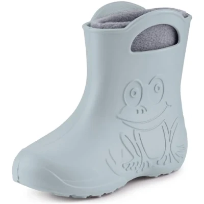 Abbildung von Ladeheid Eva Kinder Jungen Mädchen Gummistiefel Regenschuhe gefüttert LA CA 03 (Grau, 28/29 EU)
