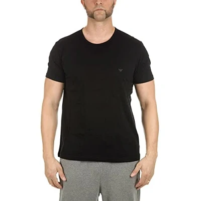 Abbildung von Emporio Armani CREW NECK 2 PACK Unterhemd/shirt, Herren, Größe: Large, Black grey