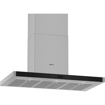 Abbildung von Neff D95BMP5N0 Dunstabzugshaube N70 / 90cm Abluft oder Umluft Energieeffizienz A Edelstahl, Schwarz