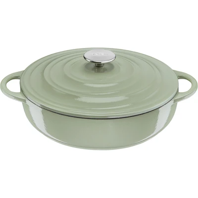 Abbildung von Tefal E26072 LOV Servierpfanne 28 cm wiedergewonnenes Gusseisen optimale Wärmespeicherung für alle Herdarten induktionsgeeignet backofengeeignet bis 250C spülmaschinenfest Terracotta