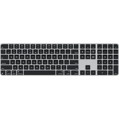 Abbildung von Apple Magic Keyboard mit Touch ID und Ziffernblock für Mac Modelle Chip Englisch (USA) Schwarze Tasten ​​​​​​​