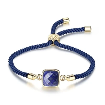 Abbildung von COAI Geschenkideen Glücksarmband aus Lapislazuli Verstellbares Edelsteinarmband für Damen und Herren in Jeder Gewünschten Größe