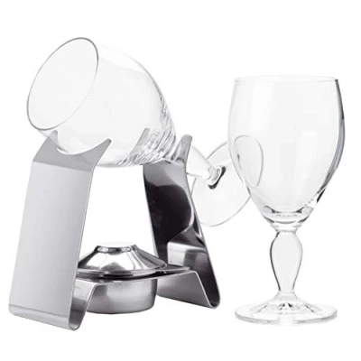 Abbildung von Spring Irish Coffee Set inkl. 2 Gläsern Rechaud aus Edelstahl mit Brenner auch für Cognac Schwenker geeignet Cocktail Zubehör Eiskaffee Gläser groß
