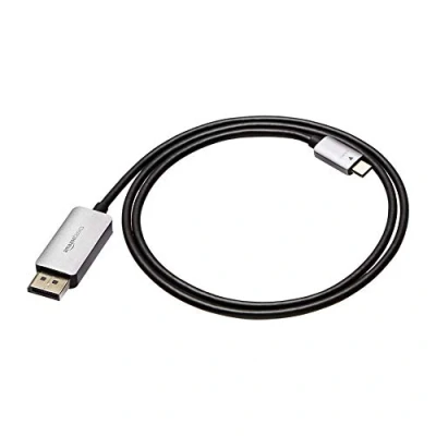 Abbildung von Amazon Basics DisplayPort auf USB C Kabel, Aluminium, 0.9 m, Grau
