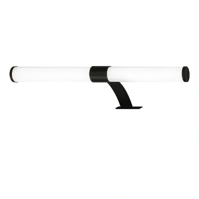 Abbildung von BRILONER LED Spiegelleuchte Bad, Spiegellampe 2 in 1 Montage, Schranklampe, Wandlampe, IP44, neutralweiße Lichtfarbe, 6W, Schwarz, 40 cm