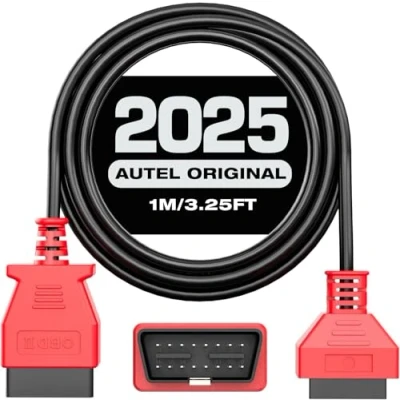 Abbildung von Autel OBD2 Verlängerungskabel, 16 Poliges OBDII Diagnose Stecker auf Buchse, Kabeladapter für Diagnosetool, Kompatibel mit Allen Fahrzeugen (3.3 Fuß/1M)