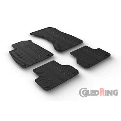 Abbildung von Gledring 0703 Fußmattensatz Gummi vorne und hinten 4 schwarz 750mm 550mm