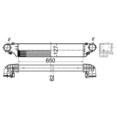 Abbildung von MAHLE ORIGINAL CI 505 000S Ladeluftkühler MERCEDES BENZ: C Class Saloon