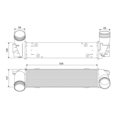 Abbildung von VALEO 818392 Ladeluftkühler Aluminium ohne Sensor