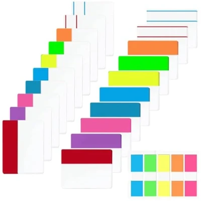 Abbildung von 500 Stück Haftstreifen Haftnotizen, 21 Sets 10 Farben Sticky Notes Index Tabs Klebezettel,Beschreibbare und Repositionierbare Datei Flags Seitenmarker Haftmarker Page Marker Set (500)