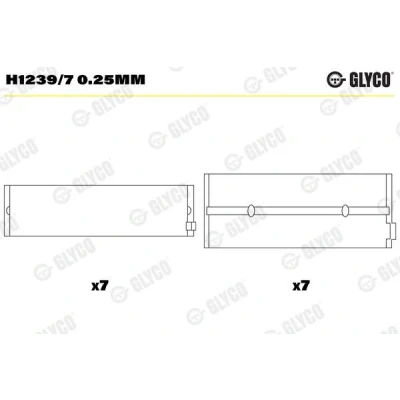 Abbildung von GLYCO H1239/7 0.25mm Kurbelwellenlager