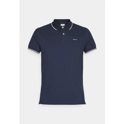 Abbildung von GANT Tipping Pique Rugger Poloshirt, Herren, Größe: 4XL, Evening blue