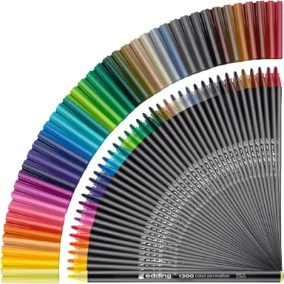 Abbildung von edding 1300 Fasermaler medium mehrfarbig 40 Stifte Rundspitze 2 mm Filzstift zum Zeichnen und Schreiben für Schule, Mandala, Bullet Journal