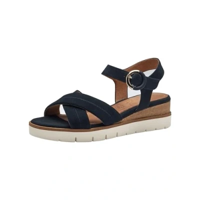 Abbildung von Tamaris Plateausandalette, Damen, Größe: 36, Navy Schuhe