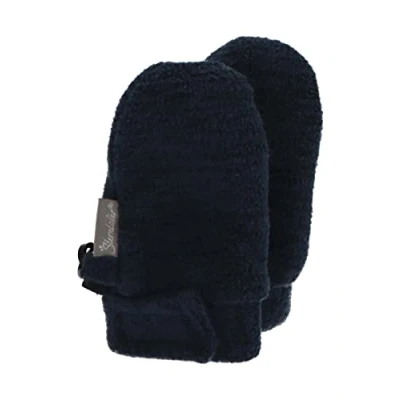 Abbildung von Sterntaler Unisex Kinder Fäustlinge Ohne Daumen Microfleece Melange (Recycelt) Handschuh, Marine, Einheitsgröße EU