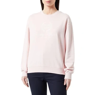 Abbildung von Tommy Hilfiger FLAG Script Sweatshirt, Damen, Größe: Medium, Whimsy pink