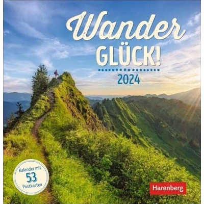Abbildung von Wanderglück Postkartenkalender 2024. Foto Kalender für Gipfelstürmer. Wiesen, Wälder und die höchsten Berge auf 53 Postkarten, ein dekorativer ... Wochenkalender mit Postkarten