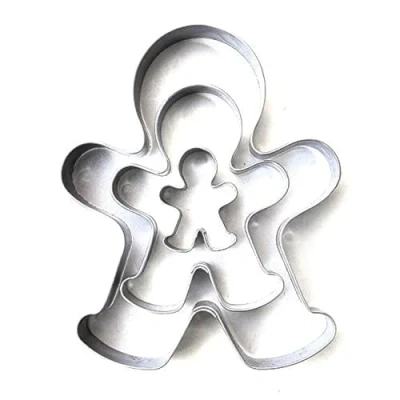 Abbildung von Markenlos Lebkuchenmann 3er Set 3/6,5/10 cm Ausstecher, Ausstechform aus Edelstahl, Gingerman