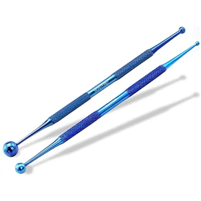 Abbildung von Akupressurstift Set Meridianstift Titan Edelstahl Kugel Ø 3/7 mm + 5/8 Akupunktur Stift Akupressur Massage 2 Teilig