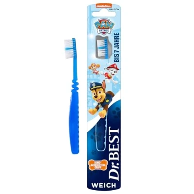 Abbildung von Dr.BEST Paw Patrol Zahnbürste, Weich (1 Stück), weiche Borsten und kindgerechter Griff